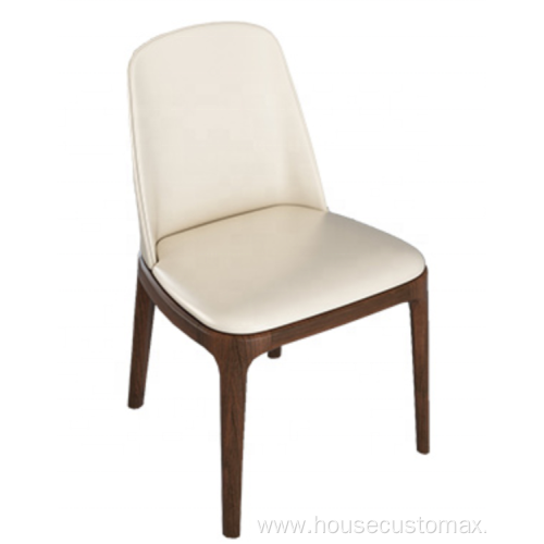 Dining Leather Upholstered Chair Wooden Dining Room Chairs